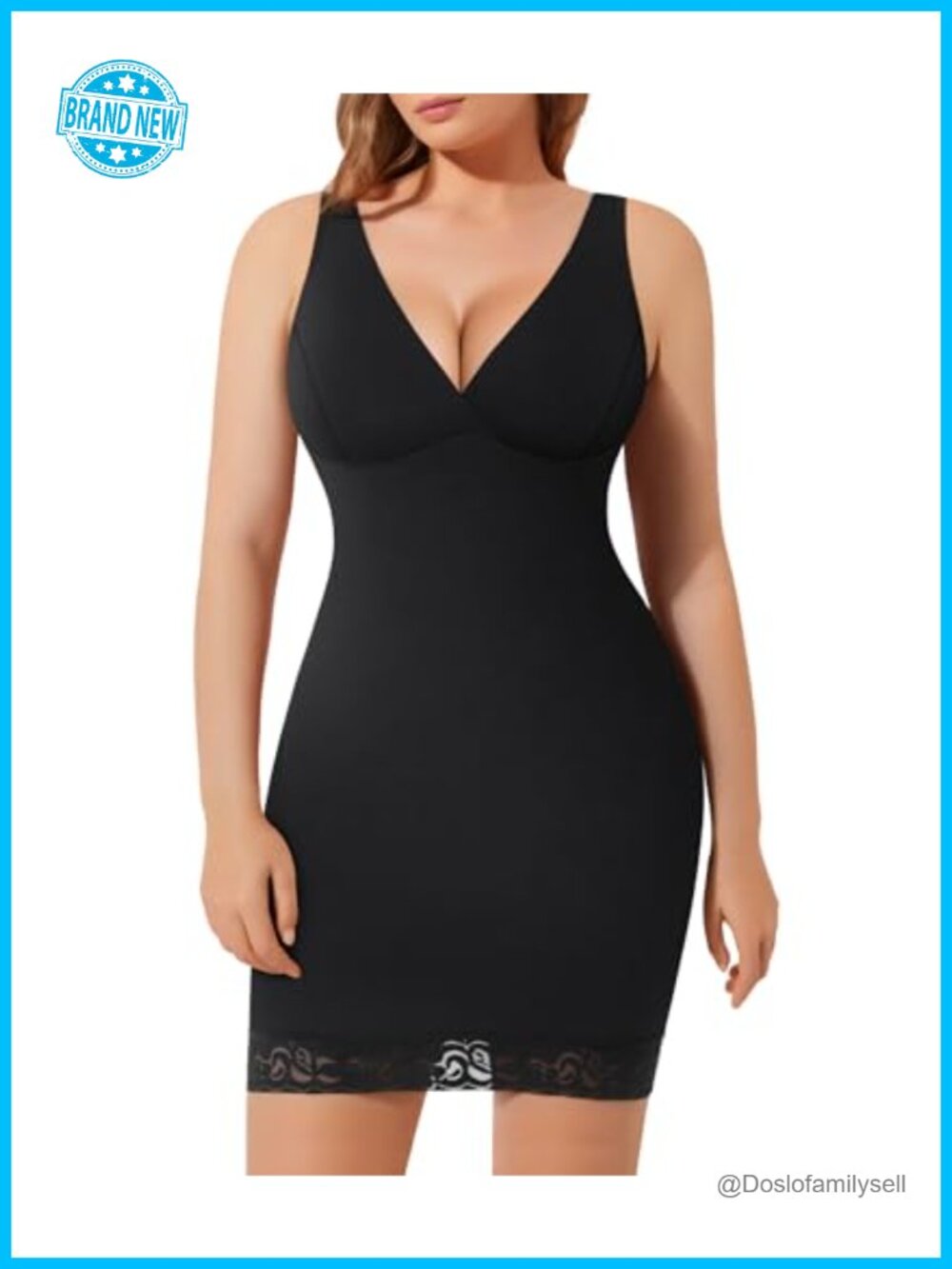 Body Shaper Full Slip Tummy Control Shapewear Adjustable Spaghetti Strap